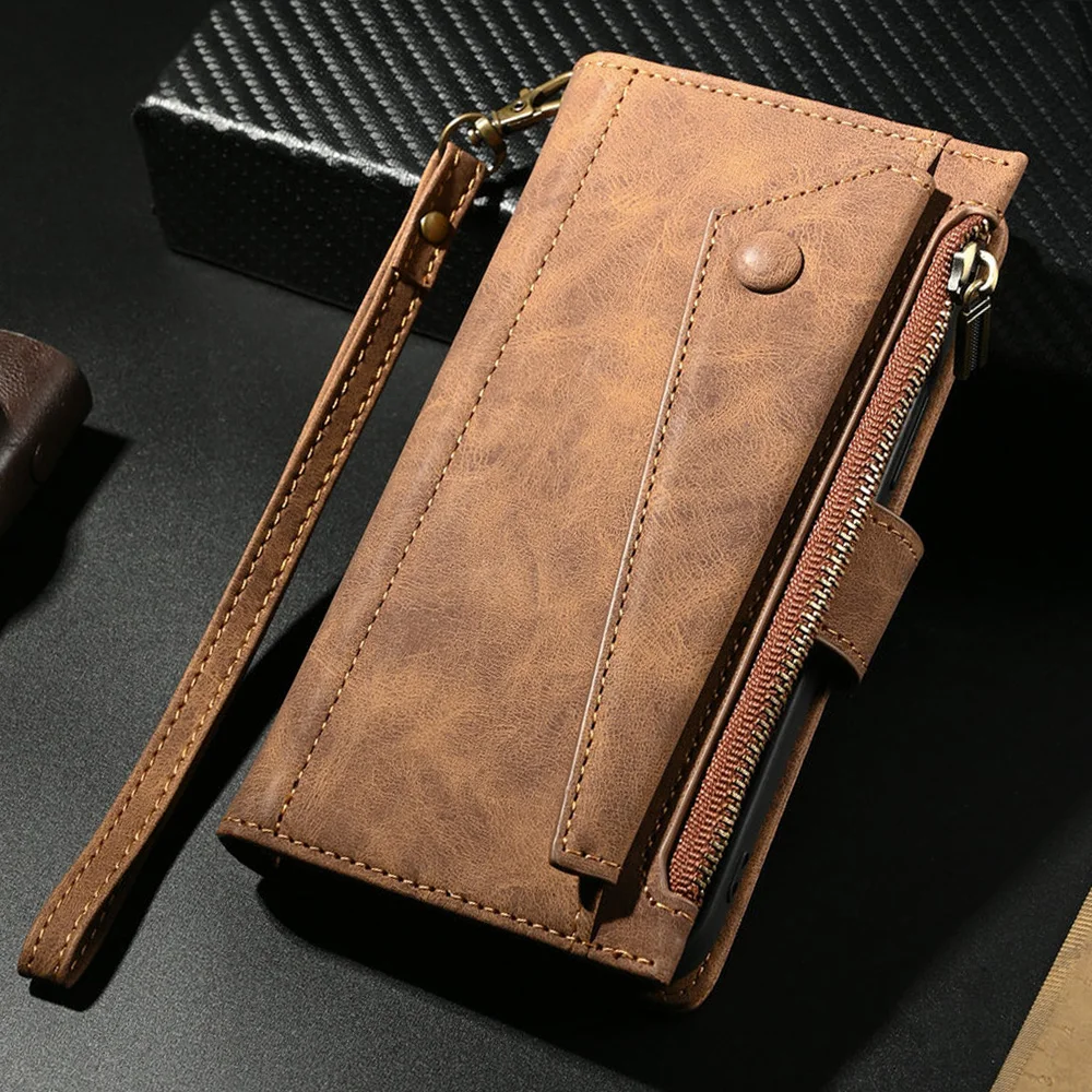 Phone Cases Australia - جراب جلد بسحاب وحزام كروس بودي