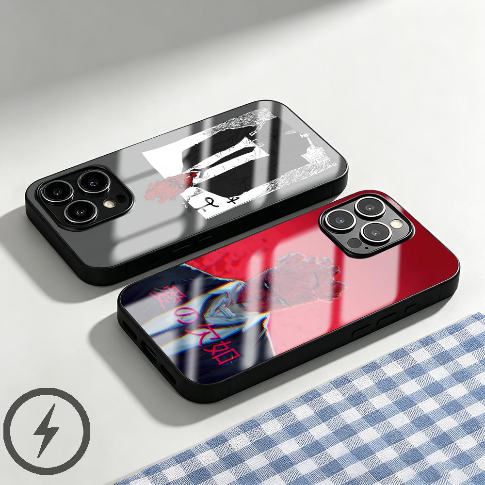 Phone Cases Xs Max - جراب هاتف أنمي دوروهيدورو زجاجي مغناطيسي