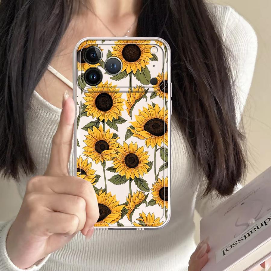 غطاء هاتف شفاف بنمط دوار الشمس - مراجعة Phone Cases Xs Max وسعره