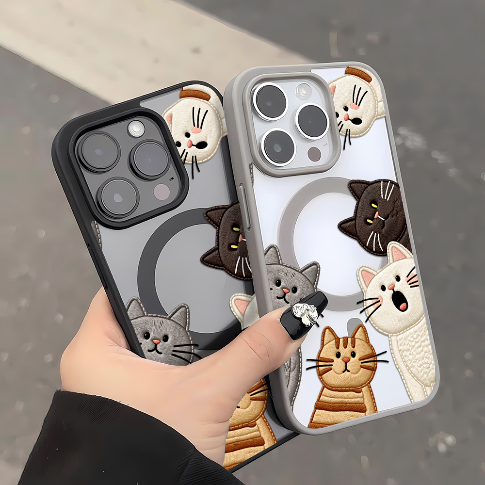 غطاء هاتف لطيف بتصميم قطة مطرز - مراجعة Phone Cases Cat وسعره